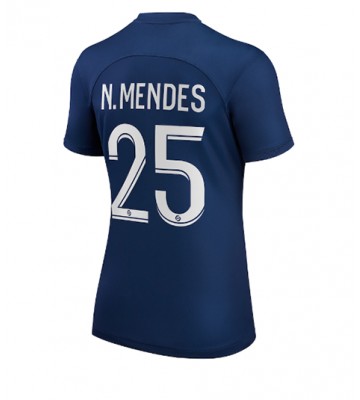 Paris Saint-Germain Nuno Mendes #25 Hjemmedrakt Kvinner 2022-23 Kortermet
